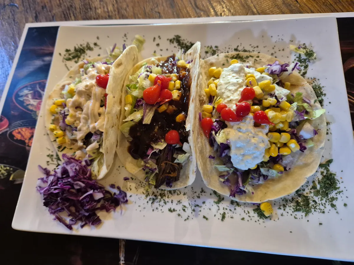Tacos de res desmenuzada — tacosi s trganom junetinom